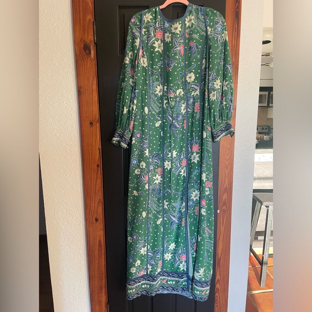 Diane Von Furstenberg Green Floral Maxi Dress